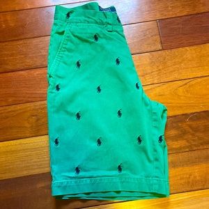 Men’s Polo Prospect Short Green with Blue Polos size 29